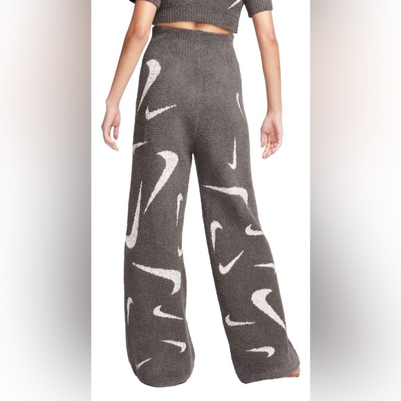 Nike $120 Phoenix Cozy Bouclé Pants Women’s XL High Waisted Wide Leg FD4288-254 - Picture 3 of 9